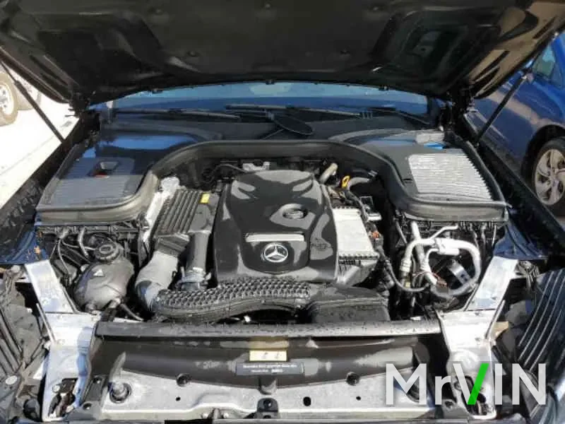 The clean engine bay of the flooded GLC